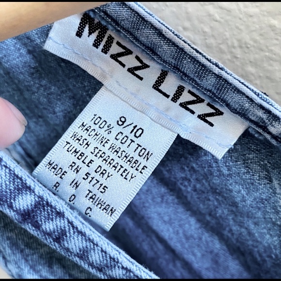 MIZZ LIZZ Vtg denim midi dress tank 9/10 - Picture 2 of 5